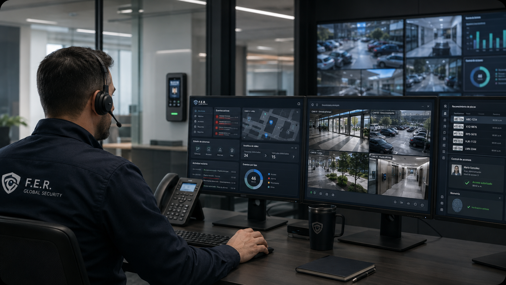Tecnología avanzada de monitoreo y seguridad inteligente